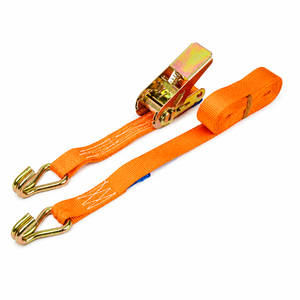 Correa de Amarre de Poliéster Industrial con Trinquete, Longitud Personalizada para Transporte de Equipos de Construcción, Diseño Reforzado - Product Image 1