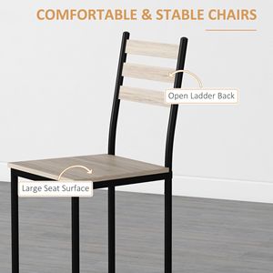 Set da Pranzo Moderno Classico 5 Pezzi, Tavolo e Sedie in Legno Grigio per Spazi Piccoli, Elegante Arredamento per Sala da Pranzo - Product Image 6