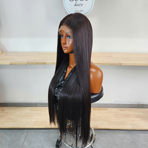 Perruque Lace Front Longue et Lisse en Cheveux Vierges Vietnamiens, Double Drawn, Closure 5x5, Sans Colle, Cheveux Humains Colorés, Bonnet Moyen, Idéale pour Salons de Coiffure - Product Image 3