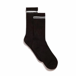 Customized Logo Solid Black White Cotton <b>Socks</b> Embroidery Letter <b>Men</b> Women Unisex Sport Cotton <b>Socks</b> With OEM Service - Product Image 1