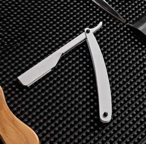 Navaja de Afeitar Profesional de Acero Inoxidable de Alta Calidad con Filo Recto para Barbería, Salón, Barba y Depilación Facial - Product Image 4
