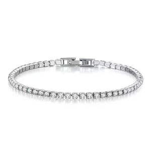 Pulsera de tenis de moissanita chapada en oro, lujo sencillo, brillante para uso diario, estilo hip-hop, suministro directo - Product Image 5