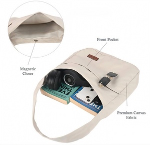 Bolso de Hombro Tipo Hobo de Lona Impermeable Personalizado EcoDari con Cierre de Cremallera |   Estilo Bohemio Vintage |   Venta al por Mayor de Marca Privada OEM - Product Image 5