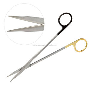 Tijeras de Tenotomía Quirúrgicas de Precisión Stevens World, Rectas, de Carburo de Tungsteno, Súper Afiladas, con Anillos Dorados y Negros, para Microcirugía - Product Image 3