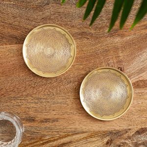 Pure Brass <b>Coasters</b> for Cups & Glasses Tea <b>Coasters</b> for Dining Table <b>Heat</b> Resistant Tableware for Hot Pots - Product Image 6