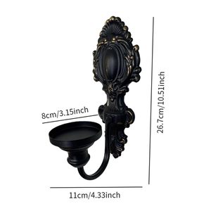 Metal <b>Candle</b> <b>Sconce</b> Decorative <b>Candle</b> Holder Set of Two Wall Mounted <b>Candle</b> Stick Stand for Bedroom Wedding Party Home Decor - Product Image 3