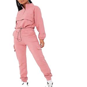 ชุดนักวิ่งผ้าฝ้ายแบบเรียบสำหรับฤดูหนาวสไตล์ใหม่มีซิปด้านหน้าครึ่งกระเป๋ามีซิประบายอากาศกันลมกำหนดสีได้เอง - Product Image 3