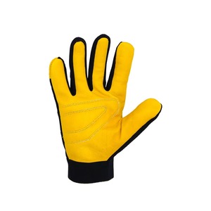 Guantes Mecánicos Antideslizantes y Antivibración de Cuero Vacuno y Poliéster para Trabajo de Seguridad en Almacenes, Manipulación, Soldadura y Construcción - Product Image 2