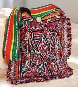 Vintage Banjara Embroidered Tassel Patchwork <b>Mirror</b> Work <b>Shell</b> Casual Sling Crossbody Bag Ethnic Boho Handbag Beach College - Product Image 2