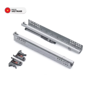 Glissières sous-meuble réglables à fermeture amortie, glissières de tiroir robustes à extension complète en métal - Product Image 1