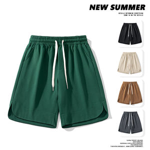 Pantalones cortos deportivos de baloncesto para hombre, de tela no tejida, transpirables, para calentamiento en el gimnasio, tallas grandes, con logotipo de equipo personalizado impreso, al por mayor, lisos, estilo cropped. - Product Image 4