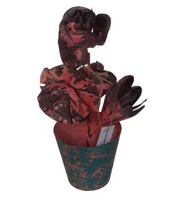 Pot décoratif mural en fer forgé couleur naturelle, fait main, moderne, pour jardin et maison, collection AB - Product Image 3