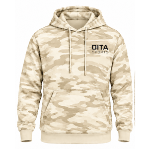 Sweat à capuche personnalisé camouflage pour homme, sweat-shirt polaire imprimé camouflage personnalisé avec poche kangourou et cordon de serrage, streetwear décontracté d'hiver - Product Image 1