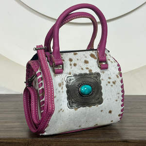 Bolso de Viaje Elegante de Cuero Genuino 100% Estilo Western con Patrón Premium, Cierre de Cremallera y Concho, Unisex - Product Image 5