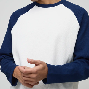 Camiseta de Manga Larga para Hombre, Estilo Urbano, Cuello Redondo, Tejido Personalizado de Lujo, Algodón de Alta Calidad, Informal - Product Image 5