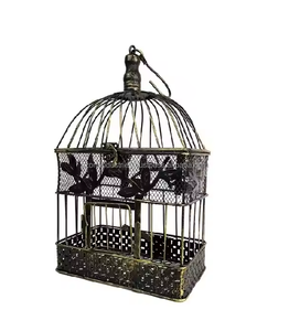 Jaula de pájaros de diseño moderno y elegante para pájaros y decoración, jaulas colgantes de metal para pájaros para decoración del hogar - Product Image 4