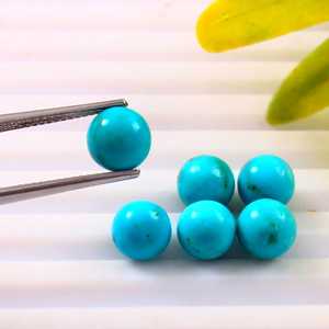 Lot en gros de 10 mm de boules rondes lisses en turquoise naturelle d'Arizona, sphères de guérison, pierres précieuses en vrac pour la fabrication de bijoux - Product Image 4
