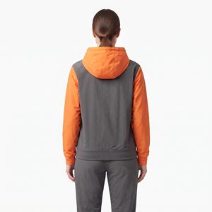 Sudadera informal de mujer con bloques de color, corte regular, de dos tonos, manga larga y bolsillo canguro - Product Image 2
