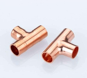Conector en T de Cobre de 5 1/8 Pulgadas, Conexión de Soldadura de Alta Presión, Tubería de Aire Acondicionado, Conector en T Personalizado Duradero, Accesorios para Tuberías - Product Image 1