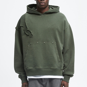 Sudadera con Capucha Negra para Hombre, Estampado de Puntos, Estilo Casual para Otoño, Corte Regular, Diseño con Bolsillos, 100% Algodón Tejido - Product Image 6