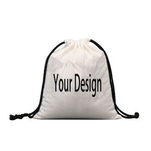 Sac à cordon pliable écologique personnalisé avec logo promotionnel, sac de sport en polyester réutilisable, sac cadeau, sac à dos à cordon pour le sport - Product Image 3
