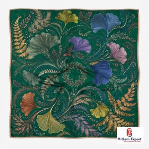 Soft Lightweight Custom Printed <b>Square</b> <b>Scarf</b> With Womens Fashion Headscarf OEM ODM Manufacturer Wholesale Supply - Product Image 3