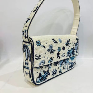 Sac à main de luxe traditionnel indien, multicolore, orné de perles en verre de cristal, artisanat durable, accessoires de mode haut de gamme - Product Image 1