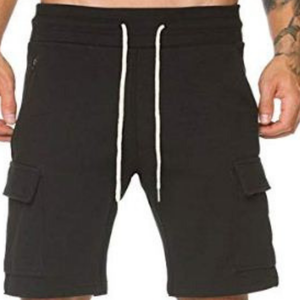 Pantalones Cortos de Hombre Tejidos Transpirables Estilo Cargo Bermuda Lisos con Lavado Ácido, Ideales para Fitness y Estilo Vintage - ¡Gran Oferta! - Product Image 3