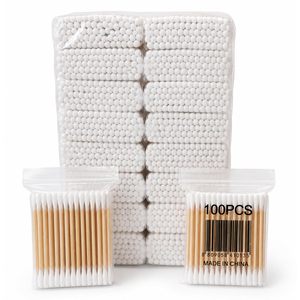Hisopos de Bambú y Algodón, 200 Unidades, Puntas Redondas, Hisopos de Algodón Orgánico para Oídos, Maquillaje, Limpieza, Niños, Bebés, Longitud Personalizable - Product Image 5