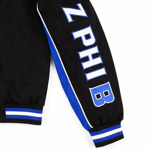 Blouson Bomber Vintage ZPB Racing en Twill avec Lettres Grecques de Sororité, Style Universitaire, pour l'Hiver, Grandes Tailles, Logos Brodés - Product Image 6
