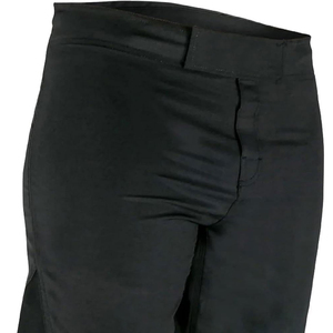 Men's Solid <b>Black</b> Bermuda Shorts Mid Waist Button Fly Casual Woven Style - Product Image 4
