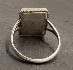 Anillo vintage de plata de ley con piedra natural, hecho a mano, joyería con gemas, elegante anillo de moda, regalo para mujer - Product Image 6