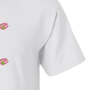 <b>White</b> <b>Short</b> <b>Sleeve</b> T <b>Shirt</b> Greek Letter Graphic Print Crew Neck Casual Cotton Style <b>Women's</b> Apparel Top Everyday Streetwear Tee - Product Image 3