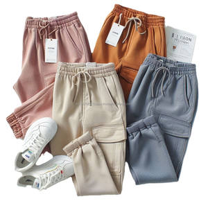 Pantalon de jogging en coton pour femmes sur mesure Streetwear élastique à séchage rapide Style confort taille moyenne pantalon de survêtement cargo plat en gros - Product Image 4