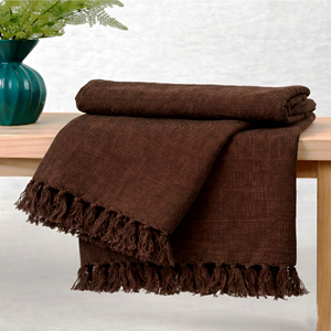 Manta de Algodón Sólido Hecha a Mano, Suave, Tejida, Ligera, para Sofá o Cama, Transpirable, para Verano, Decoración del Hogar, Algodón Natural - Product Image 1