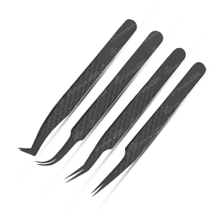 Factory Direct Stainless Steel <b>Eyelash</b> Extension Tweezers Diamond Grip Hand Tested Makeup <b>Beauty</b> Care <b>Tool</b> - Product Image 4