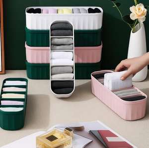 Organisateur de tiroir multifonction Zenara minimaliste en plastique moulé par injection, rectangulaire, 5 couches, étanche, léger, facile à nettoyer - Product Image 6