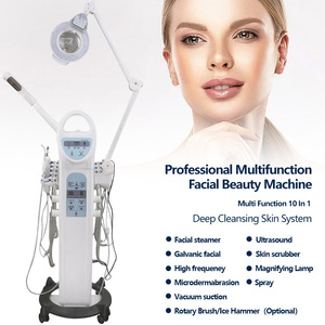 Appareil de beauté multifonctionnel authentique 9 en 1 : vaporisateur facial chaud, <span class=keywords><strong>brosse</strong></span> <span class=keywords><strong>rotative</strong></span>, nettoyage du <span class=keywords><strong>visage</strong></span> - Product Image 3