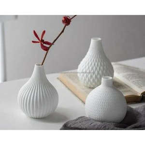 Lot de 3 jardinières en céramique de collection supérieure vases et pots de fleurs en fibre de verre légers bon marché de conception différente exportation - Product Image 1