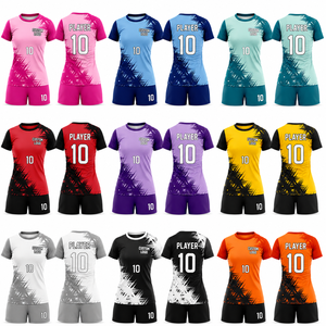 Ensemble de maillots de volley-ball d'été unisexes personnalisés à séchage rapide, sublimés, pour équipes, clubs, écoles, OEM, ODM, marque privée, vente en gros - Product Image 2