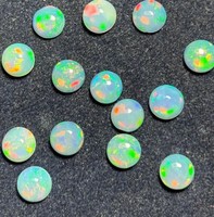 Opale naturelle de qualité A, véritable, effet changeant de couleur, grenat éthiopien rond de 6 mm