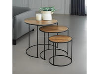 Table basse de qualité supérieure avec structure en métal et plateau en bois |   Table de centre industrielle |   Table basse moderne pour salon