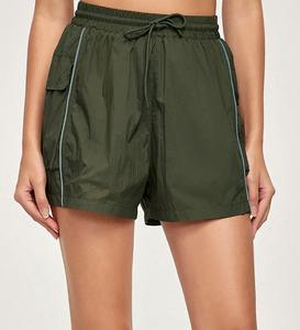 Shorts de yoga pour femmes, sans couture, taille haute, doux, extensibles, respirants, pour fitness, course à pied, tenue de sport d'été, entraînement - Product Image 1