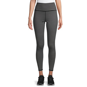 Leggings de yoga à taille haute élastique avec logo personnalisé, couleur personnalisée, spandex/polyester respirant, leggings pour femmes - Product Image 4