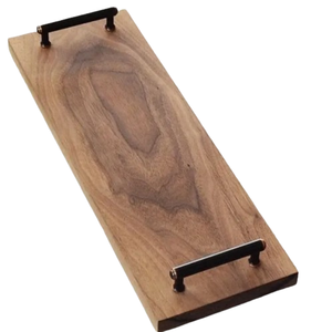 Plateau en bois brun clair, nouveau design, plateaux à dessert en bois, plateau de service durable en bois d'acacia - Product Image 1