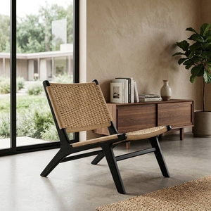 Nouvelle chaise longue portable en rotin tressé, style moderne et minimaliste, écologique, pour extérieur, parc, jardin, terrasse, fauteuil d'appoint - Product Image 4