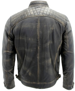 Vestes bombardier en cuir unisexe en gros, logo long sur le devant, moto, design OEM 2026 - Product Image 5