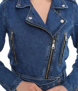 Ladies Denim Jacket <b>Raw</b> Edge Detail Trendy <b>Jean</b> Outerwear Casual Streetwear Wholesale Supplier Factory Oversize Denim Jacket - Product Image 6