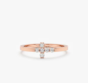 Vintage 14KT Gold Lab Grown Diamond <b>Ring</b> Filled Diamonds IGI Certified Antique Wedding Jewelry Gift for Women Classic Premium - Product Image 2