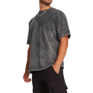 Camisetas con Efecto Desgastado por el Sol y Lavado Ácido, al Por Mayor, Deportivas, Transpirables, con Hombros Caídos, para Hombre, Precio Económico - Product Image 3